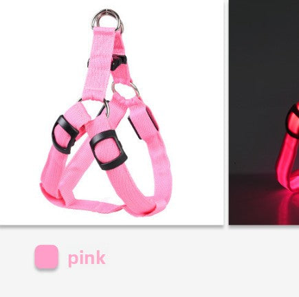 LED Light Up Dog Harness Fiber Optic for Small Medium Large Dogs