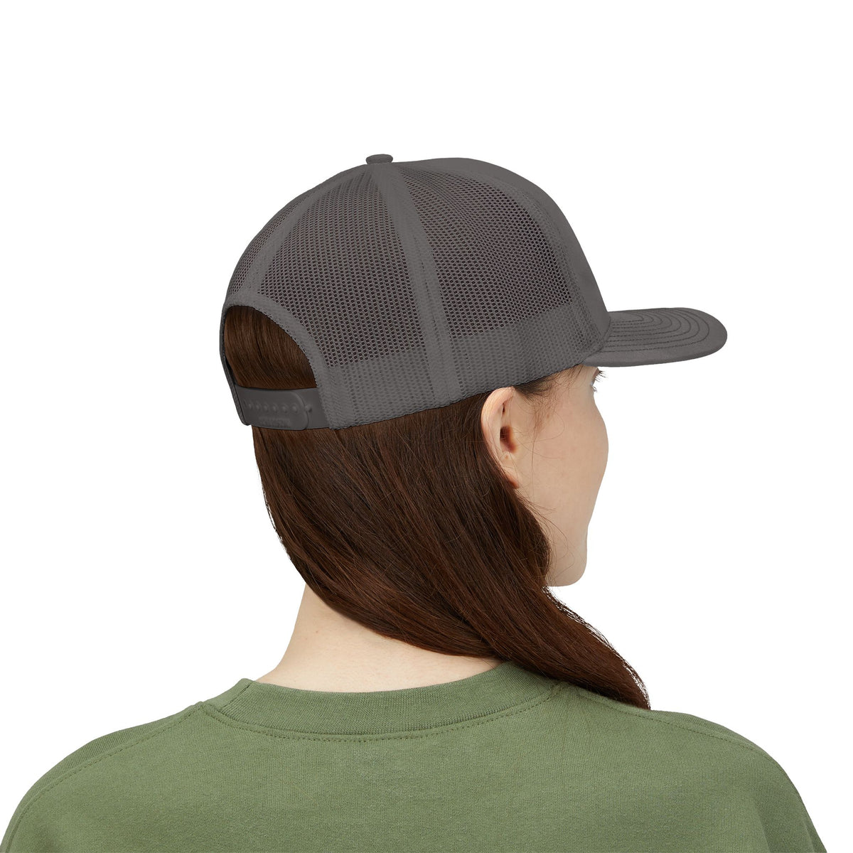 LB Green and White Snapback Trucker Cap