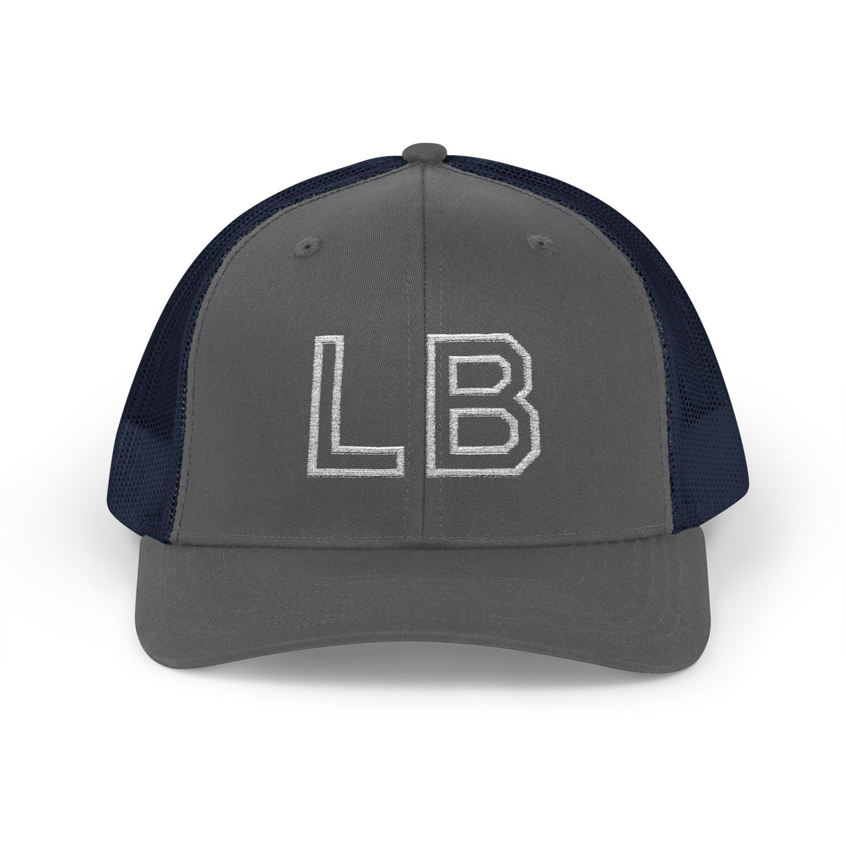 LB Green and White Snapback Trucker Cap