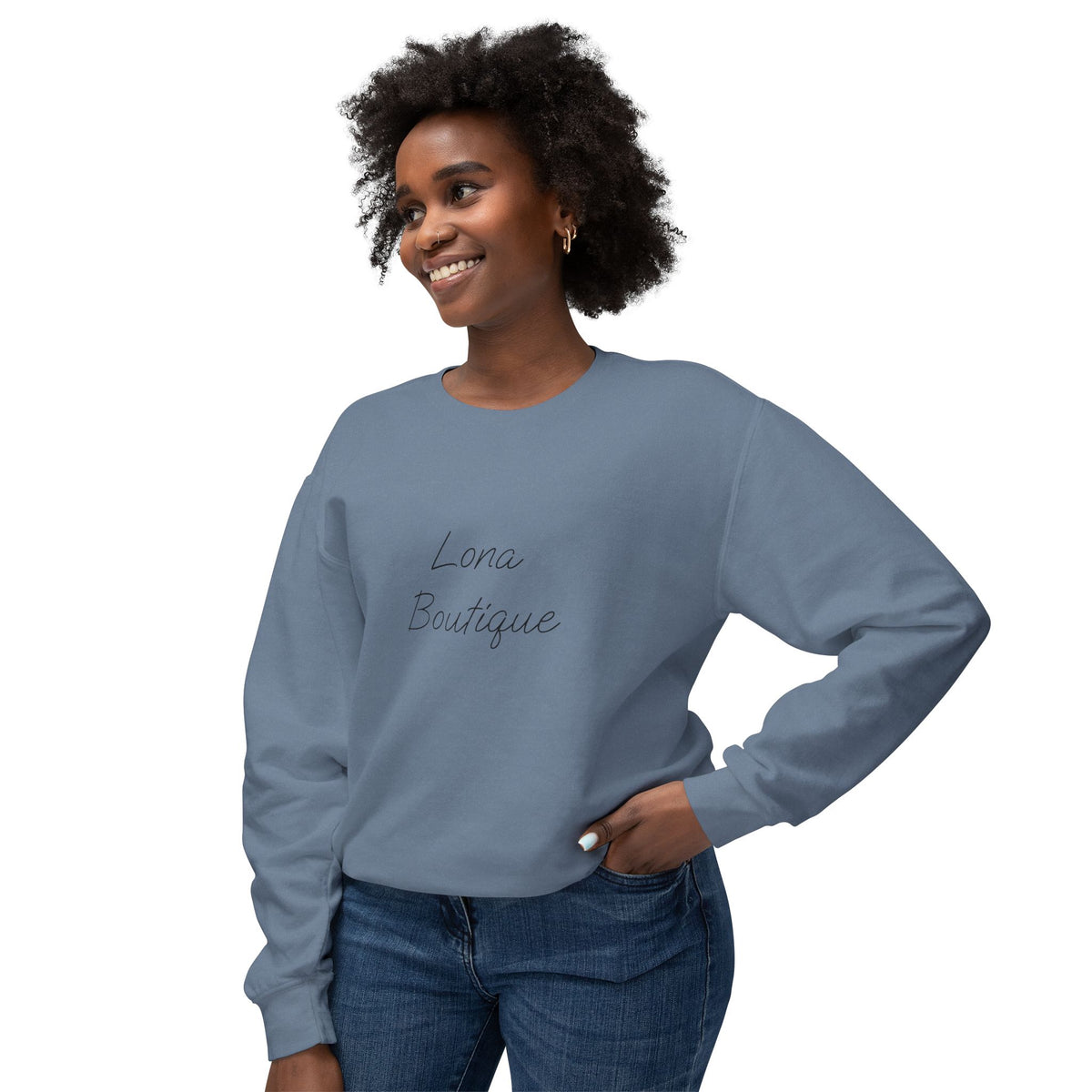 Lona Boutique Sweatshirt mit minimalistischem Logo