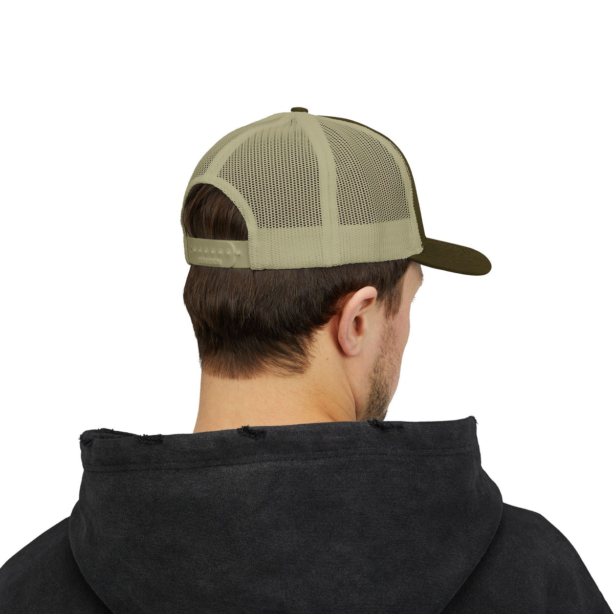 LB Green and White Snapback Trucker Cap