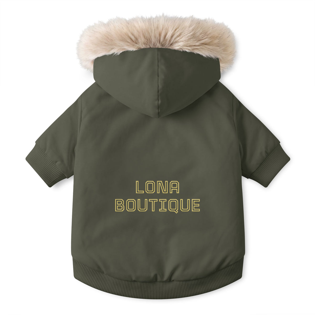 LONA BOUTIQUE Faux Fur Hooded Pet Parka Jacket
