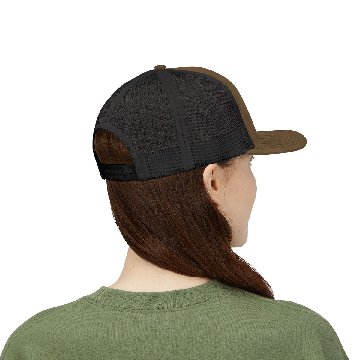LB Green and White Snapback Trucker Cap