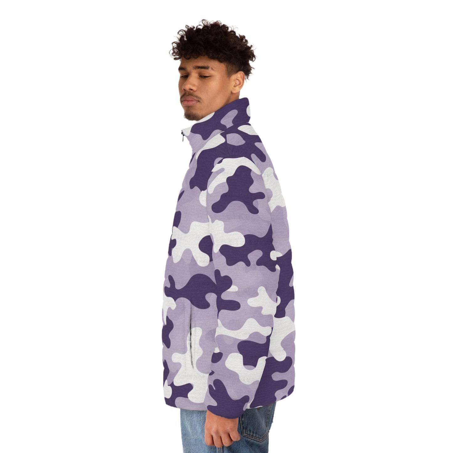 Purple Camo Puffer Jacket