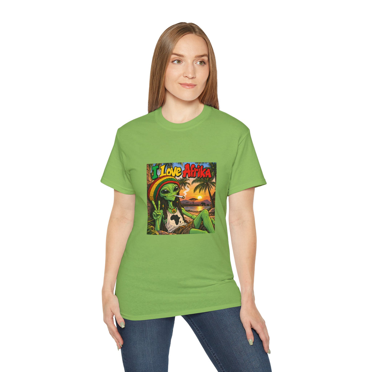 I Love Afrika Alien Sunset T-Shirt – Unisex