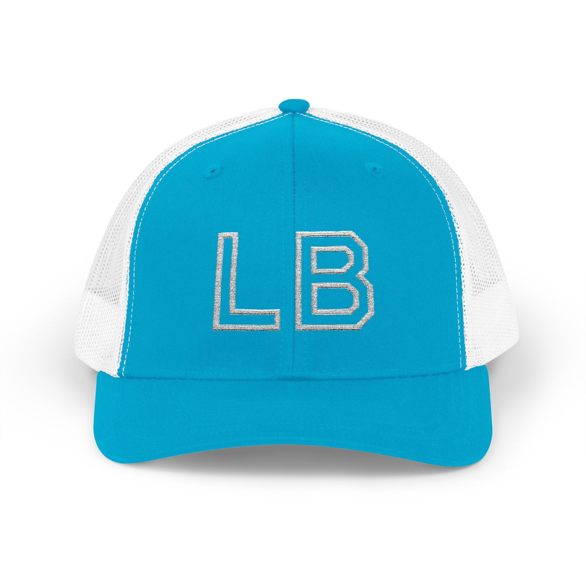 LB Green and White Snapback Trucker Cap