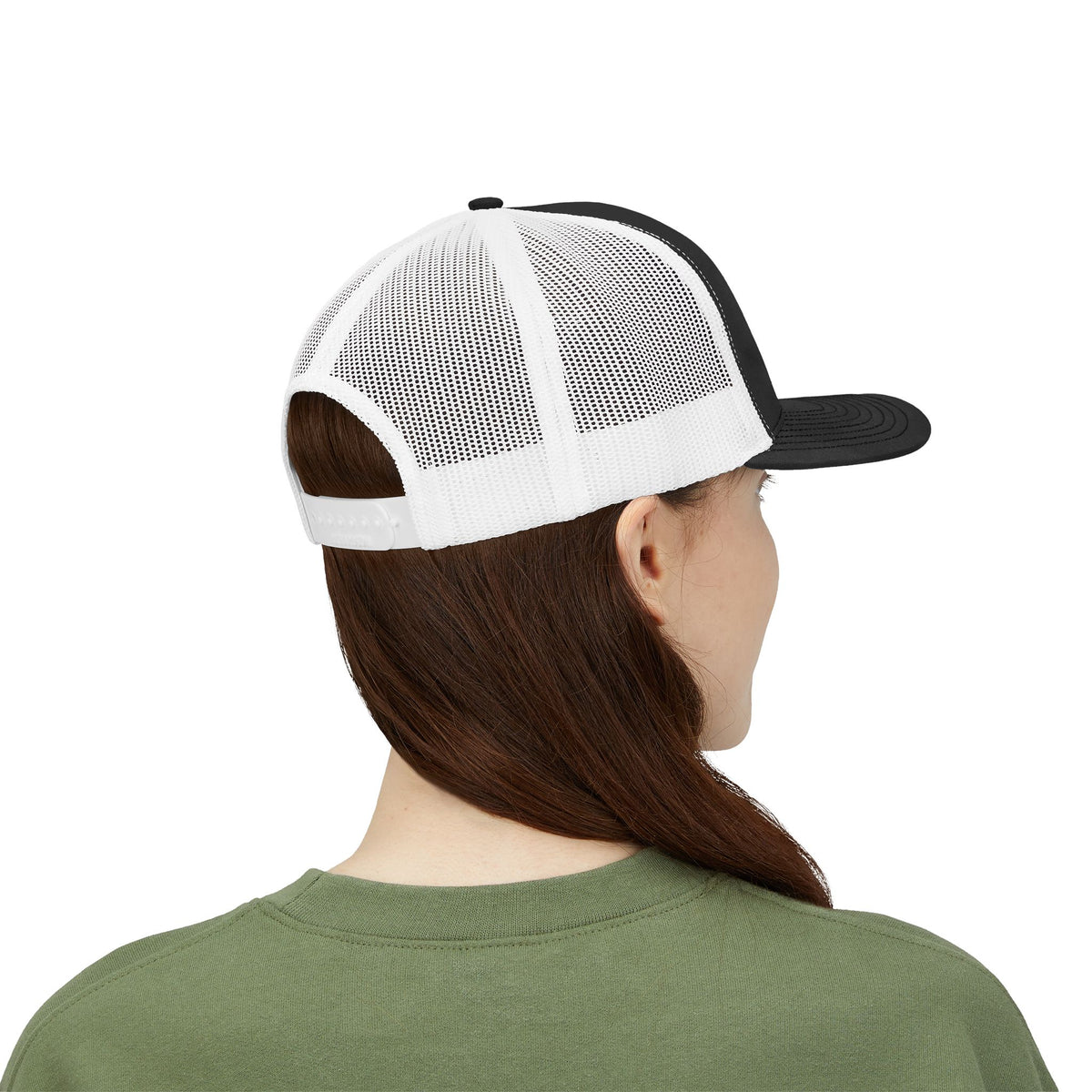 LB Green and White Snapback Trucker Cap