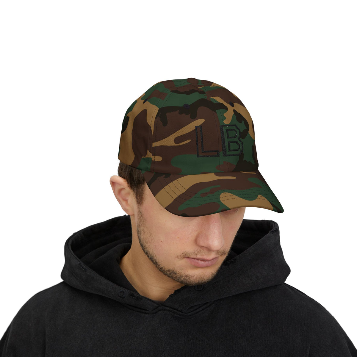 LB Monogramm – Bestickte Dad Cap mit verstellbarem Verschluss