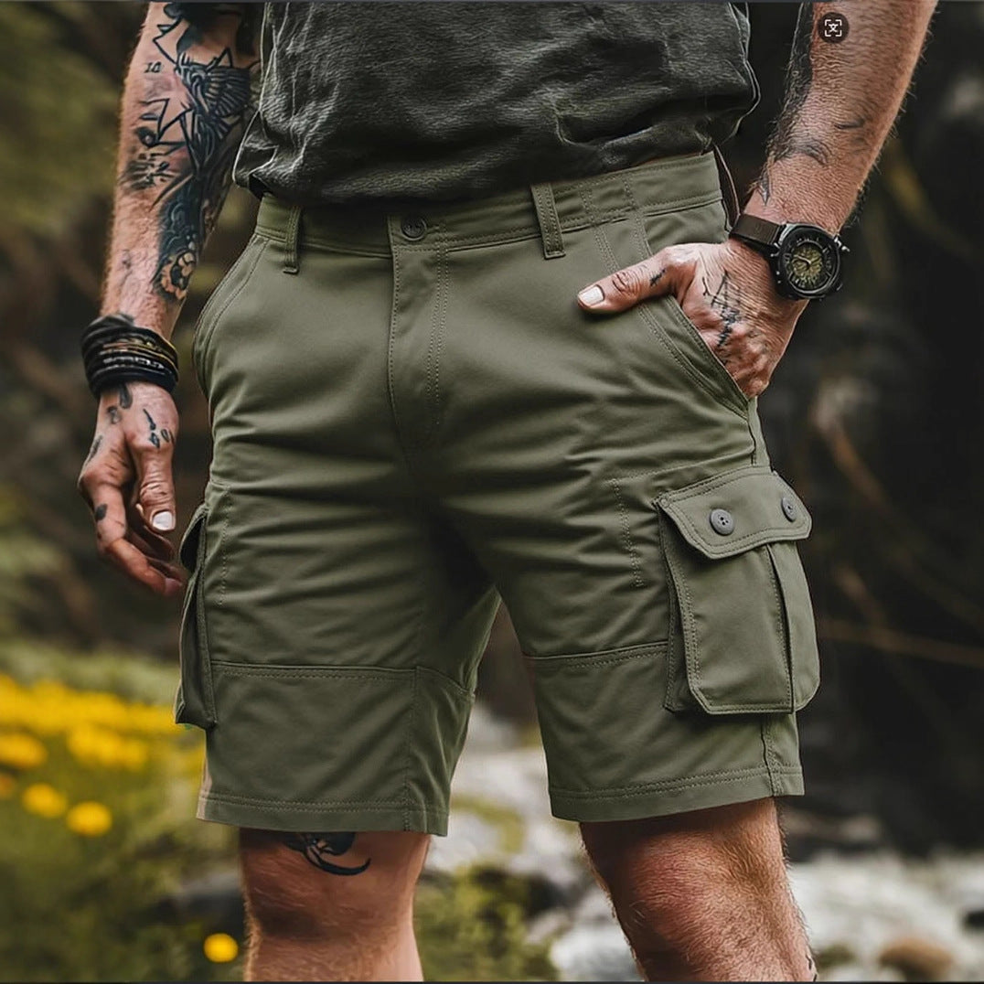 Men's Tactical Tooling Shorts Loose Straight Casual Pants