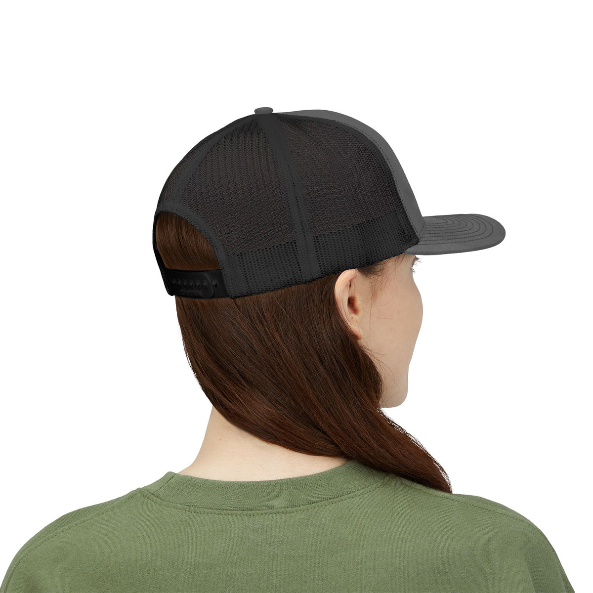 LB Green and White Snapback Trucker Cap