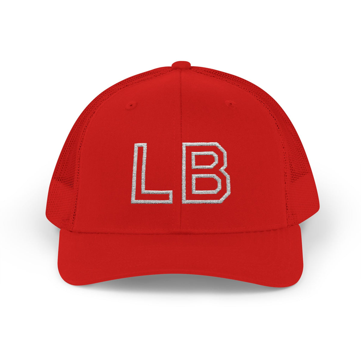 LB Green and White Snapback Trucker Cap