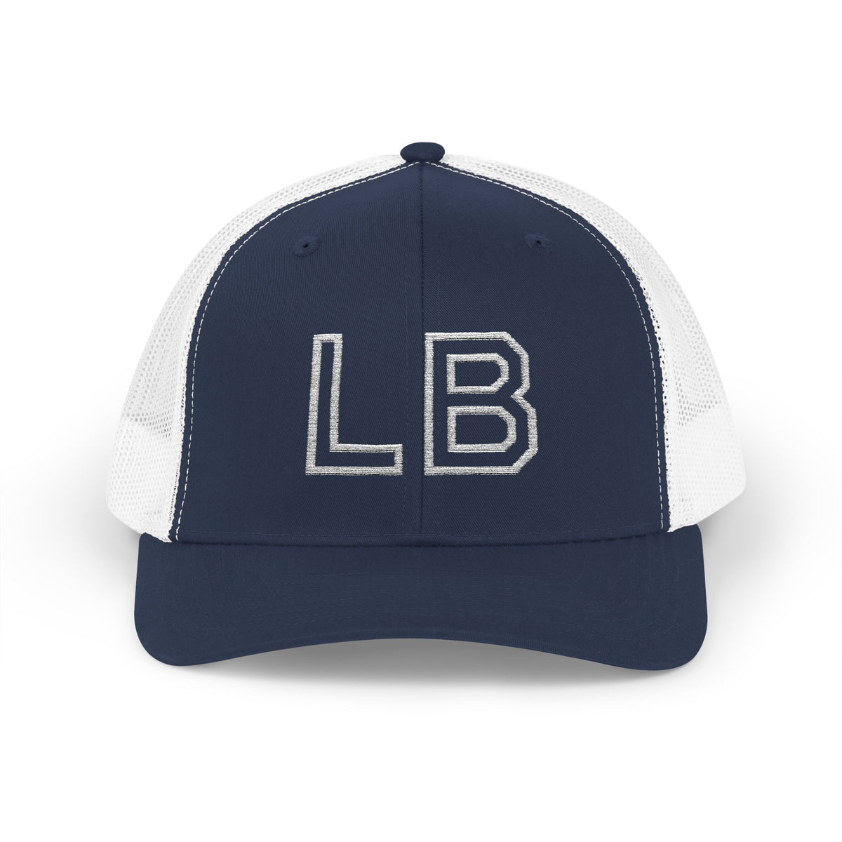 LB Green and White Snapback Trucker Cap