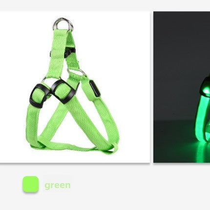 LED Light Up Dog Harness Fiber Optic for Small Medium Large Dogs