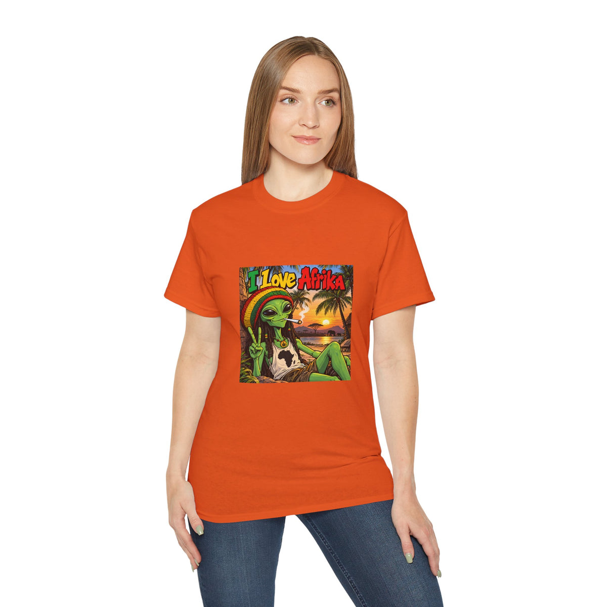 I Love Afrika Alien Sunset T-Shirt – Unisex
