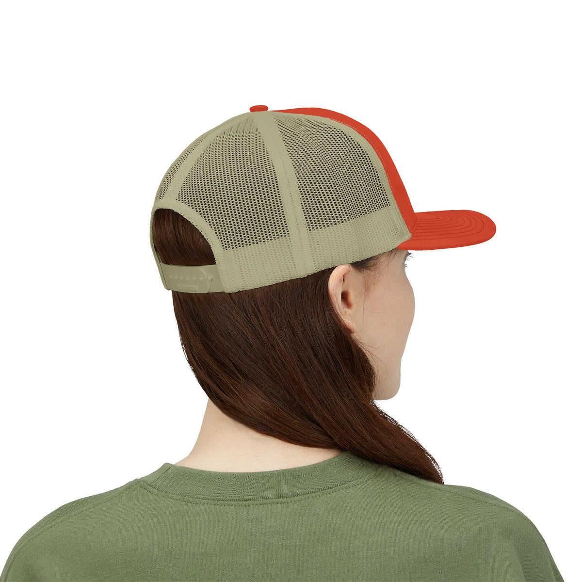 LB Green and White Snapback Trucker Cap