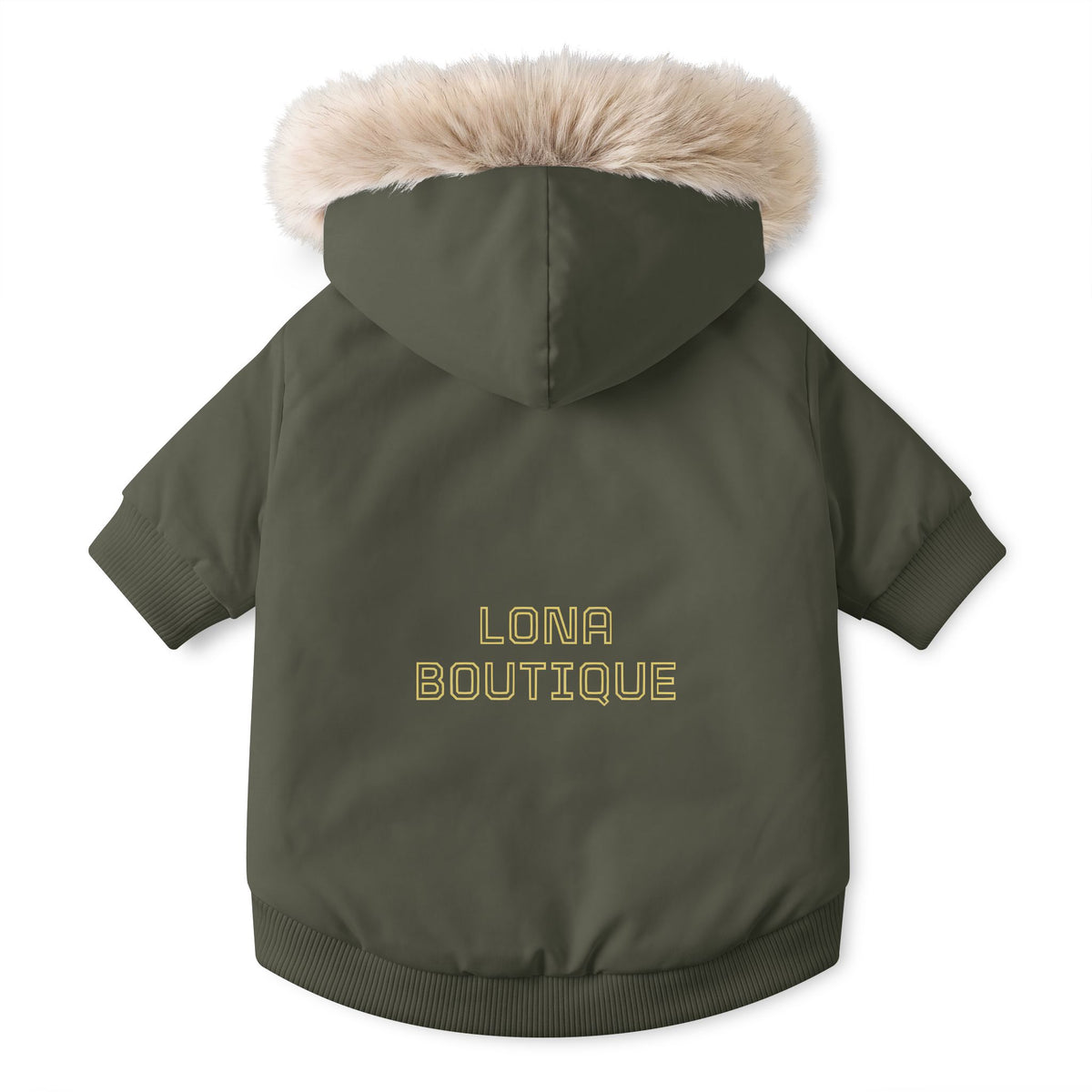LONA BOUTIQUE Faux Fur Hooded Pet Parka Jacket