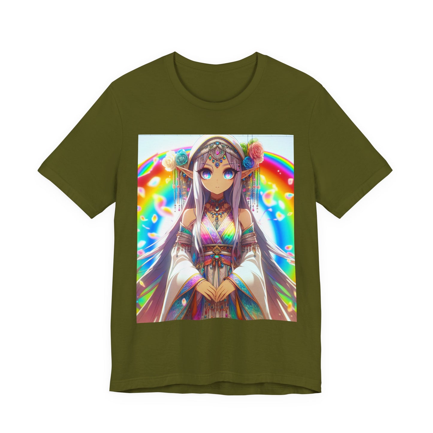 Bohemian Rainbow Tee, Unisex Short Sleeve T-Shirt, Festival Apparel, Anime Lover Gift, Summer Vibes, Colorful Graphic Tee