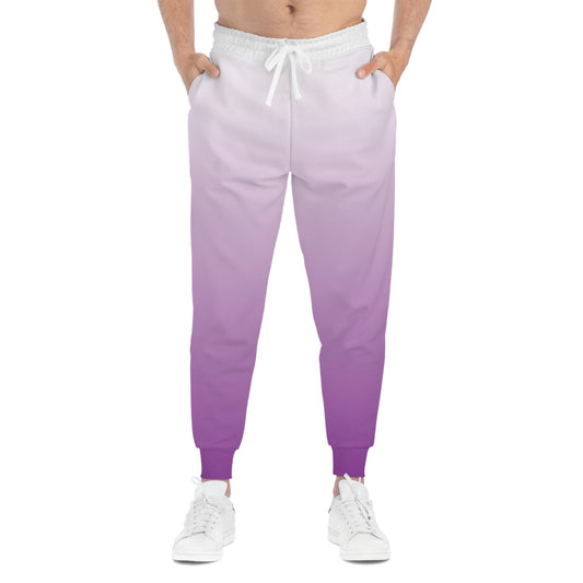 Purple Ombre Athletic Joggers — Gradient Sweatpants for Women & Men
