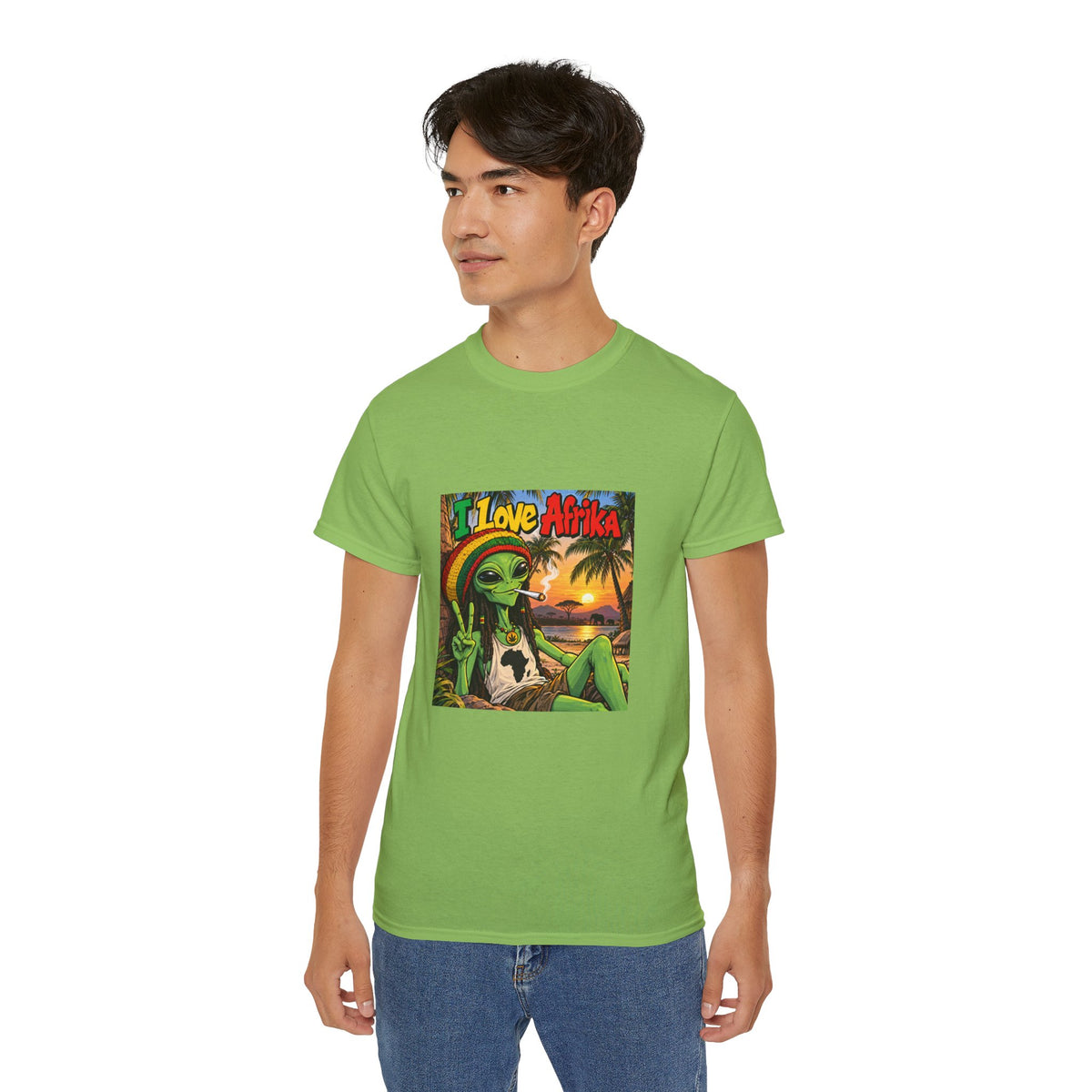 I Love Afrika Alien Sunset T-Shirt – Unisex