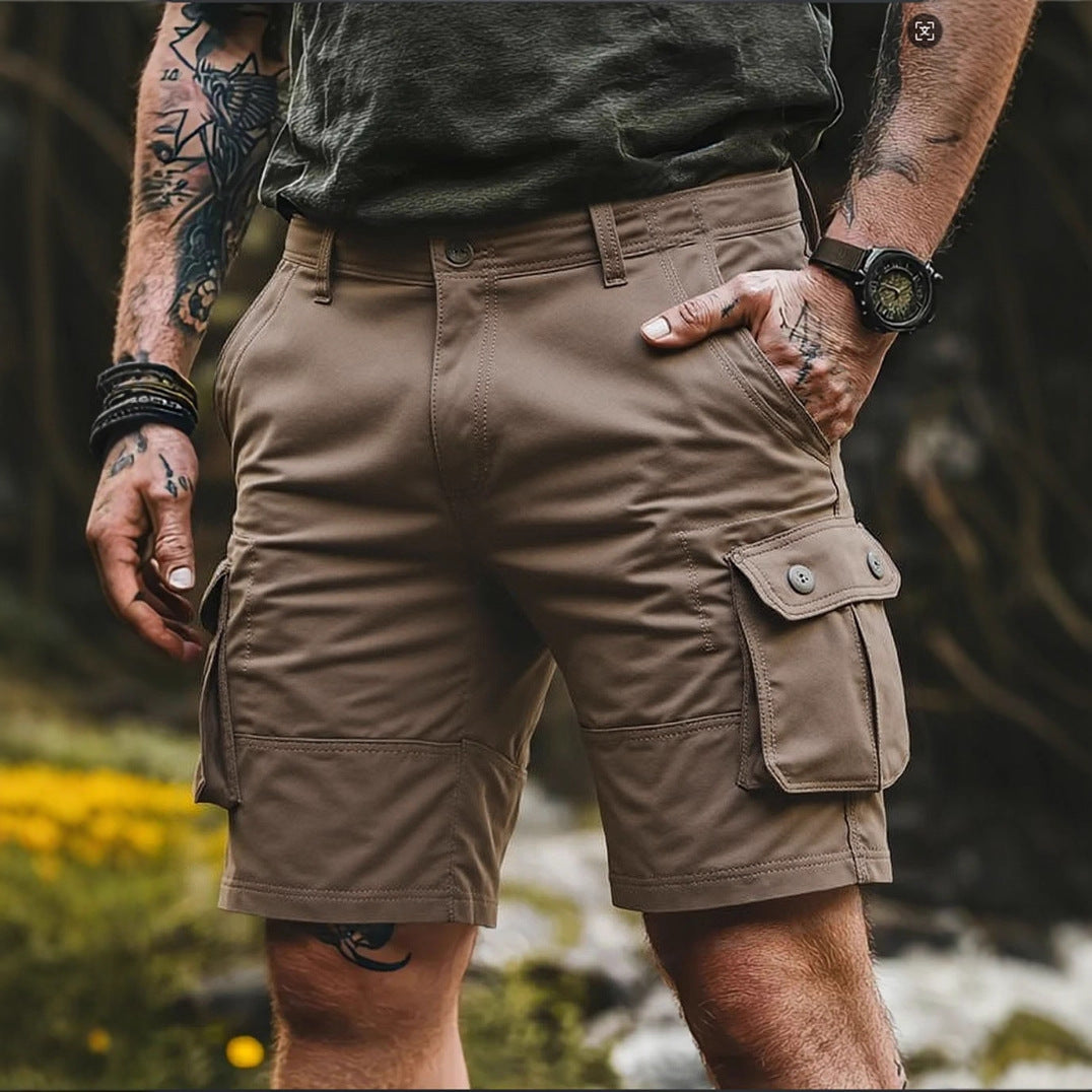 Men's Tactical Tooling Shorts Loose Straight Casual Pants