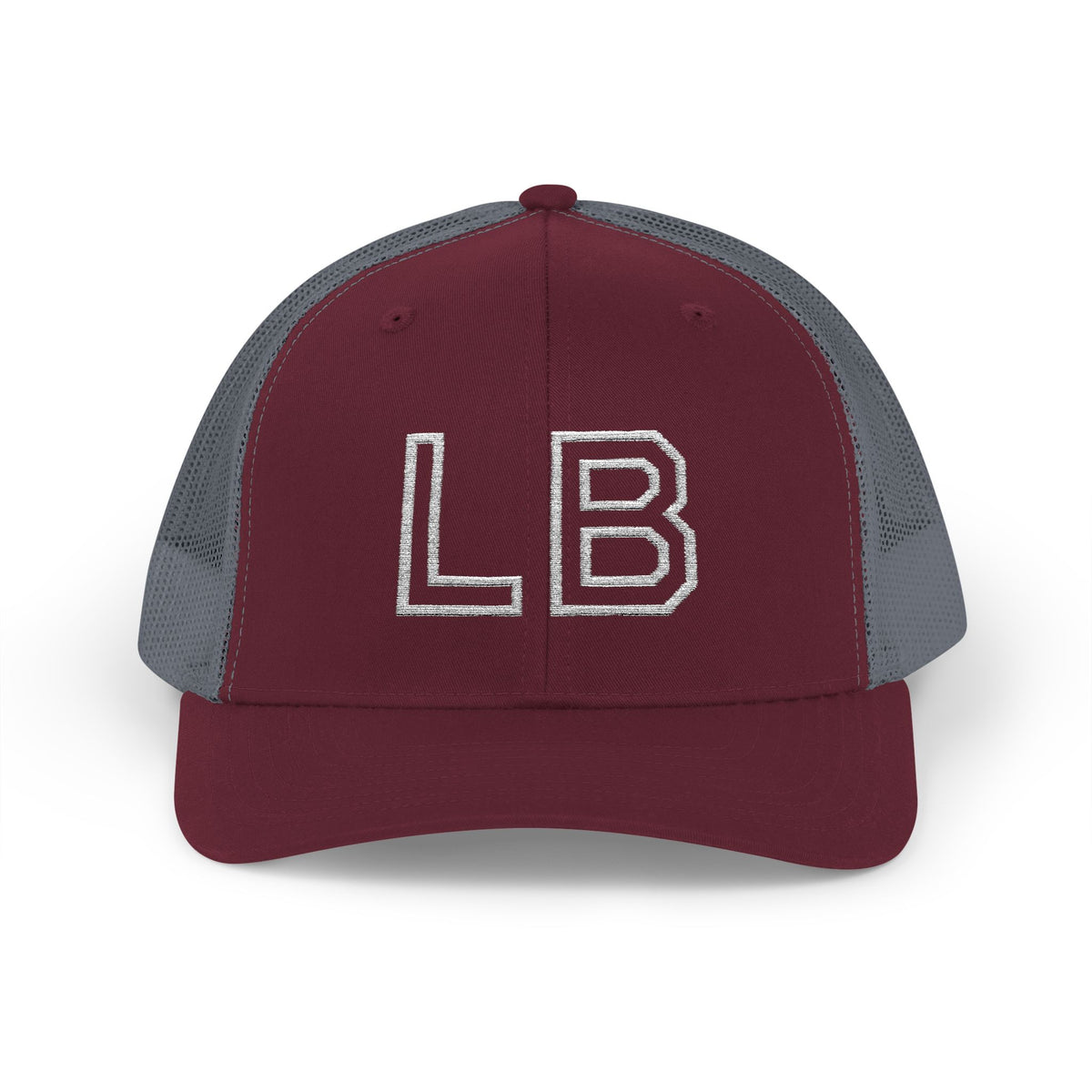 LB Green and White Snapback Trucker Cap