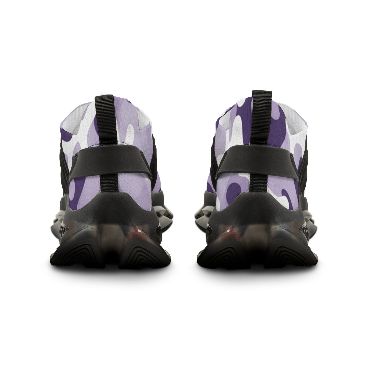 Purple Camo Mesh Sneakers — Men's Lightweight Athletic Shoes