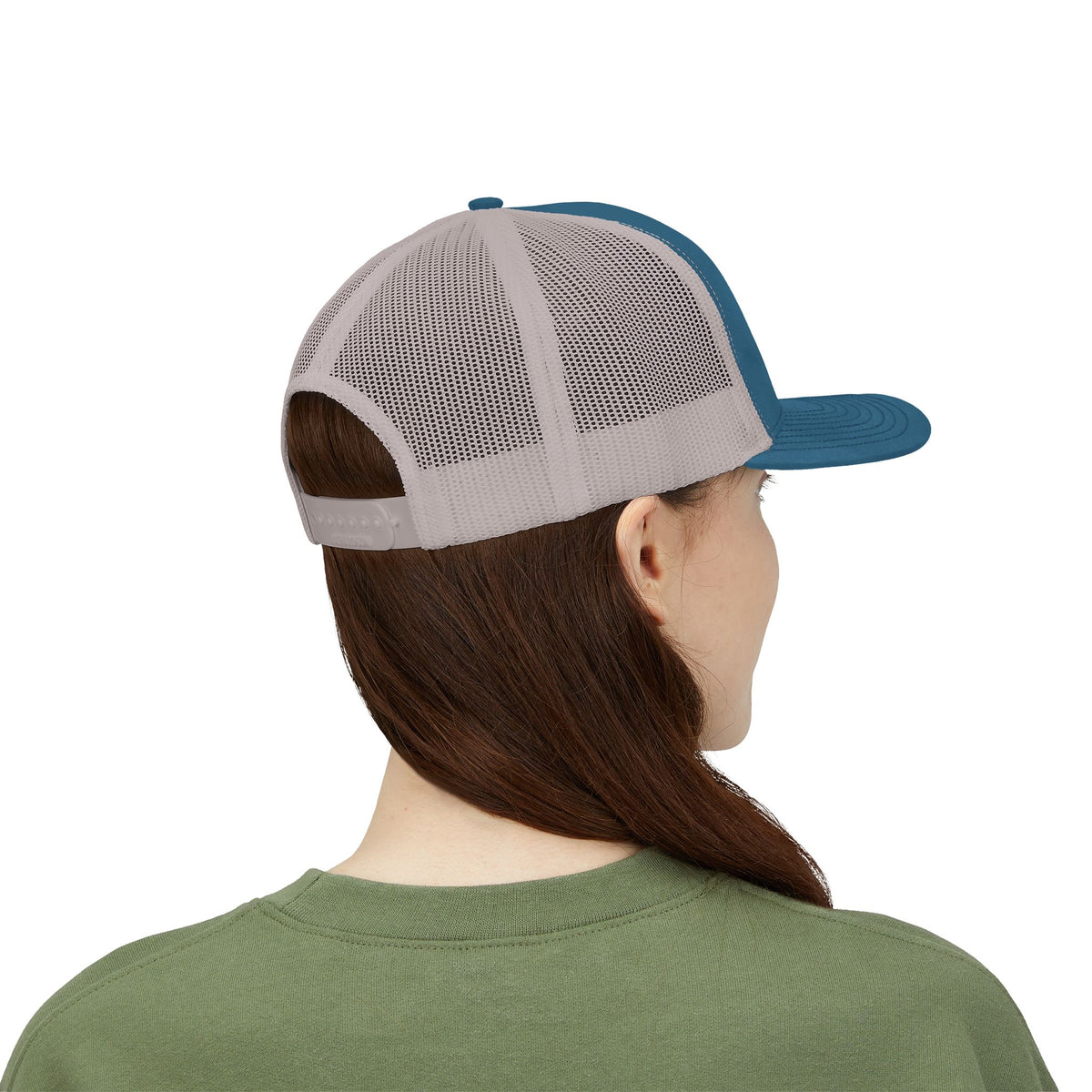 LB Green and White Snapback Trucker Cap