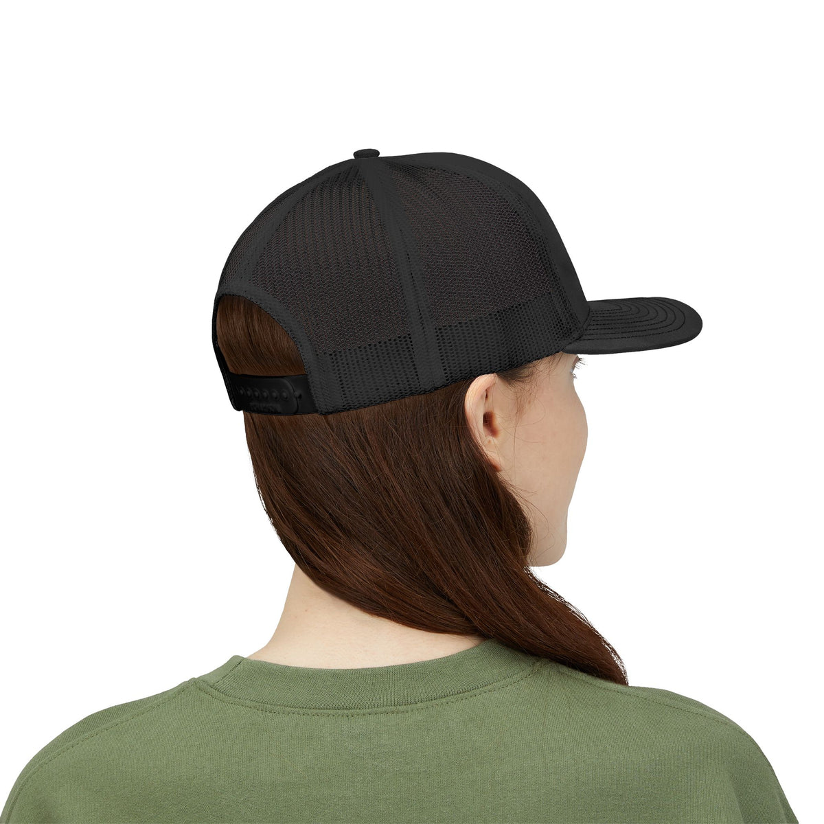 LB Green and White Snapback Trucker Cap
