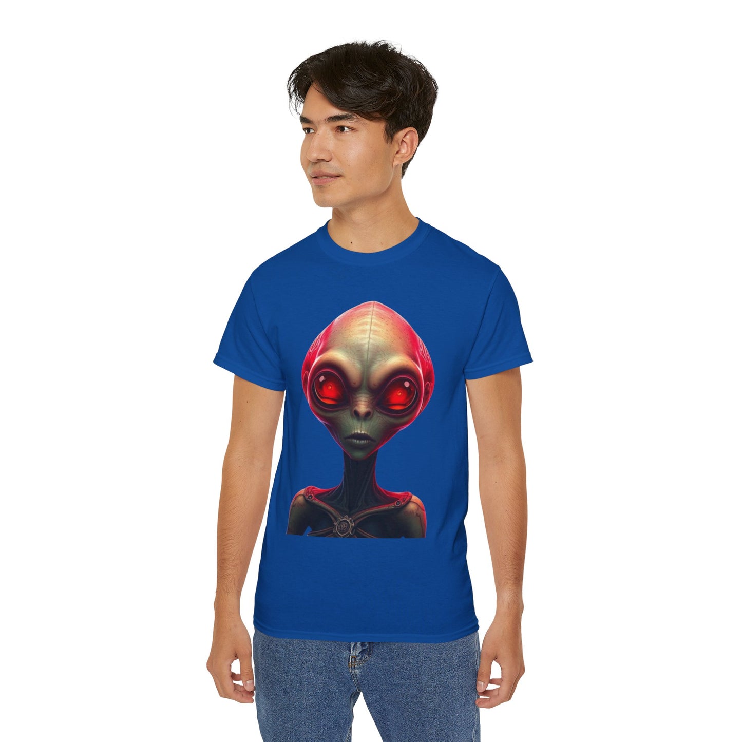 Alien Head Graphic Tee — Retro Red-Eye Extraterrestrial T-Shirt