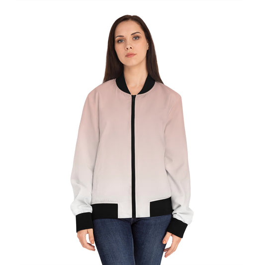 Pink Ombre Bomber Jacket — Women's Lightweight Gradient Jacket