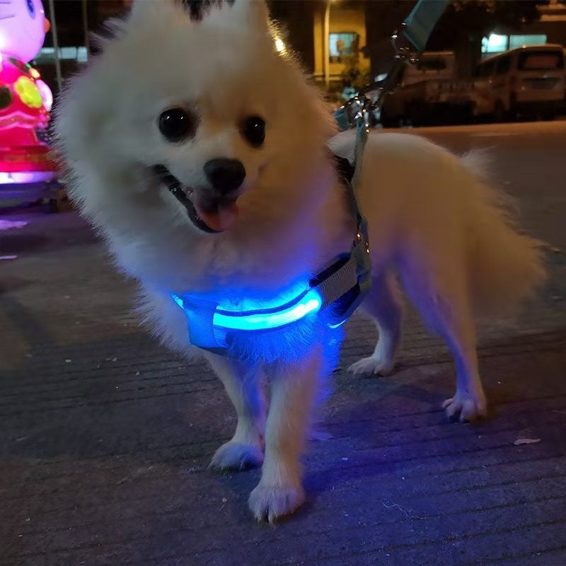 LED Light Up Dog Harness Fiber Optic for Small Medium Large Dogs