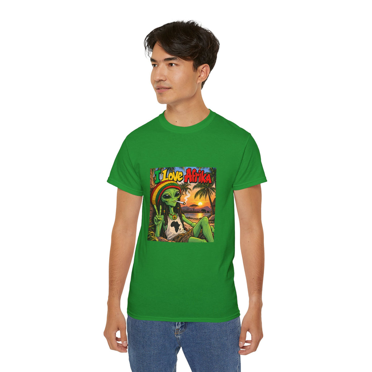 I Love Afrika Alien Sunset T-Shirt – Unisex