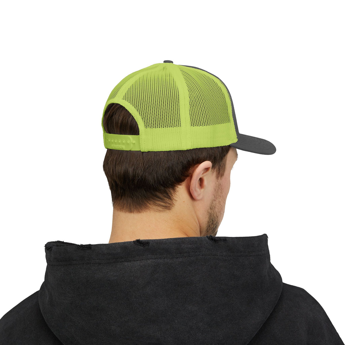 LB Green and White Snapback Trucker Cap