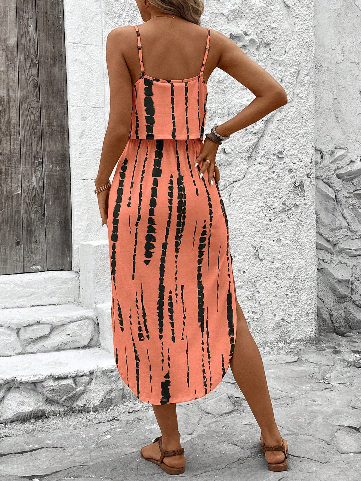 Damen Trägerkleid mit Print – Midi-Kleid in vielen Farben & Mustern