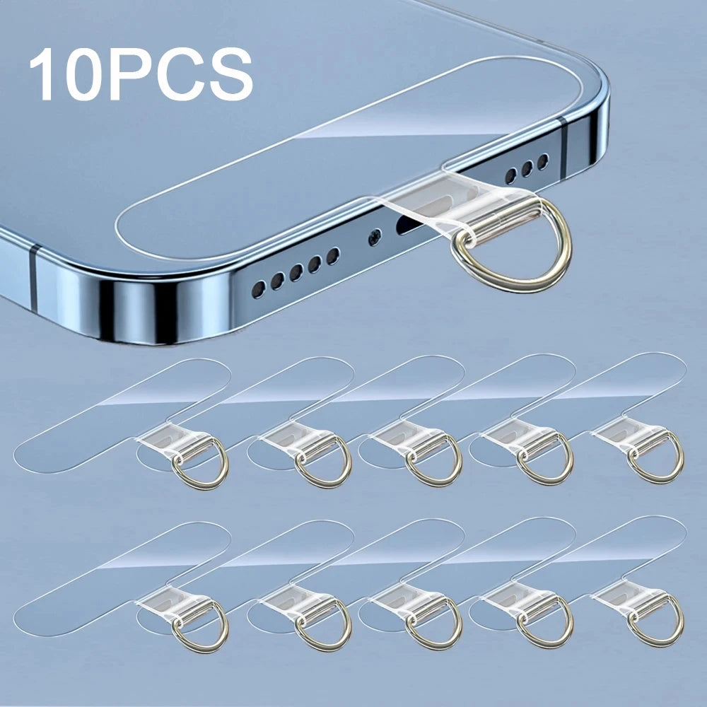 10/5/1Pcs Universal Tpu Mobile Phone Anti-Lost Lanyard Card Gasket Nylon Detachable Phone Hanging Cord Strap Patch Tether Pad