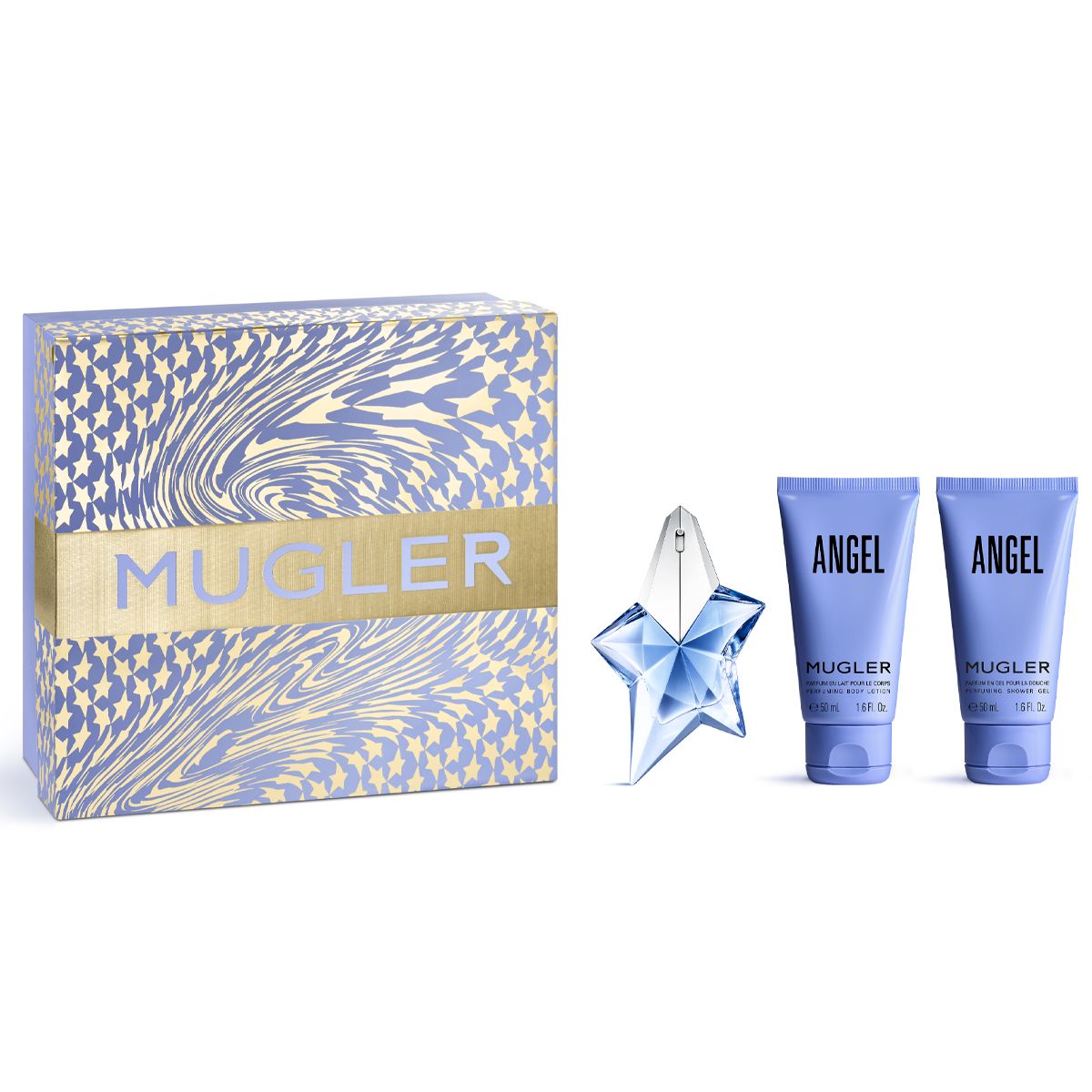 Thierry mugler angel gift set eau de perfume 25ml + body lotion 50ml + shower 50ml ladies