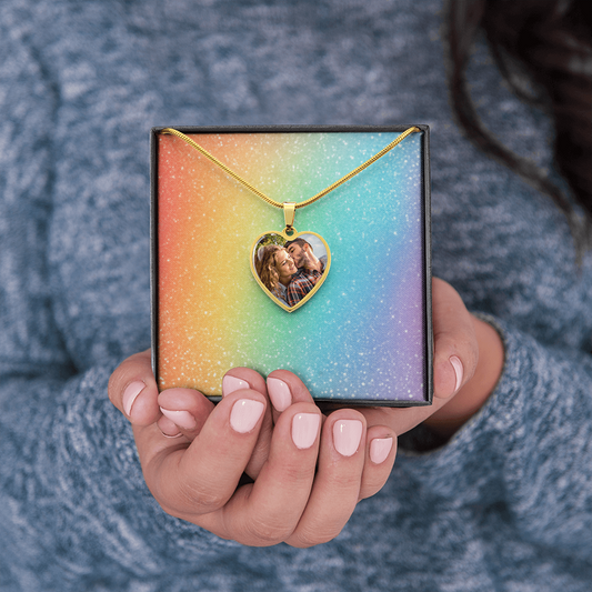 Herzkette mit Foto und Gravur