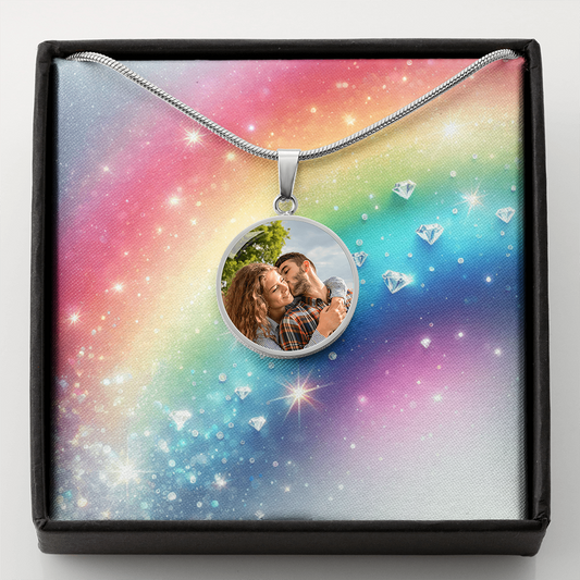 Rundes Emblem mit Foto und Gravur