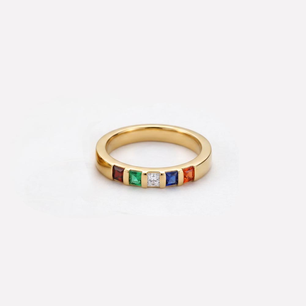 Women's Stackable Birthstone Ring With Message Card