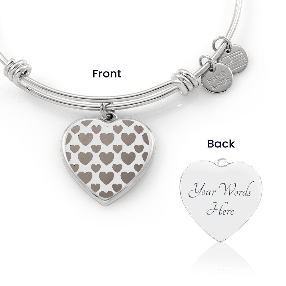 Luxus-Herzarmreif mit Gravur