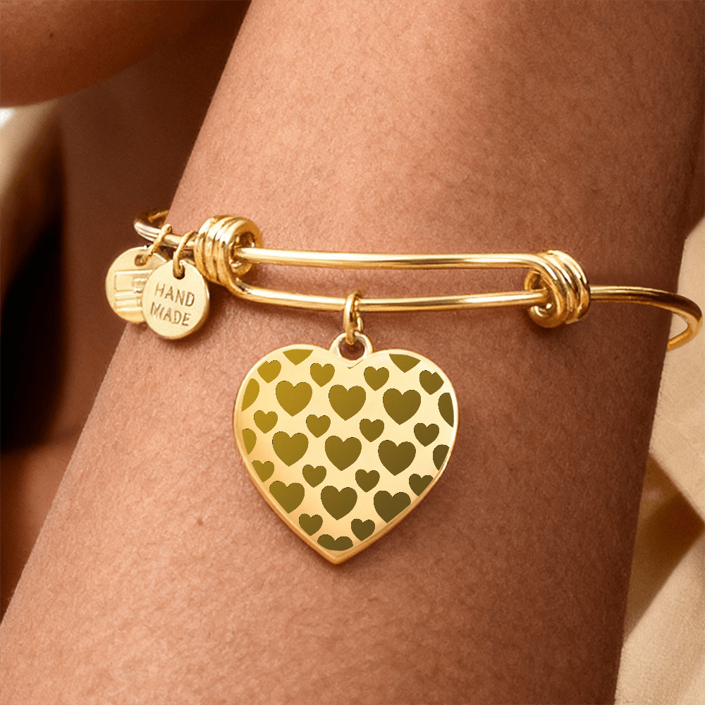 Luxus-Herzarmreif mit Gravur