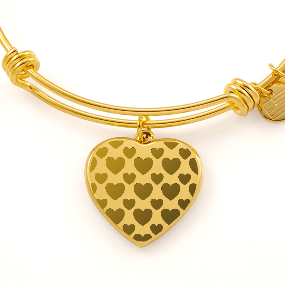 Luxus-Herzarmreif mit Gravur