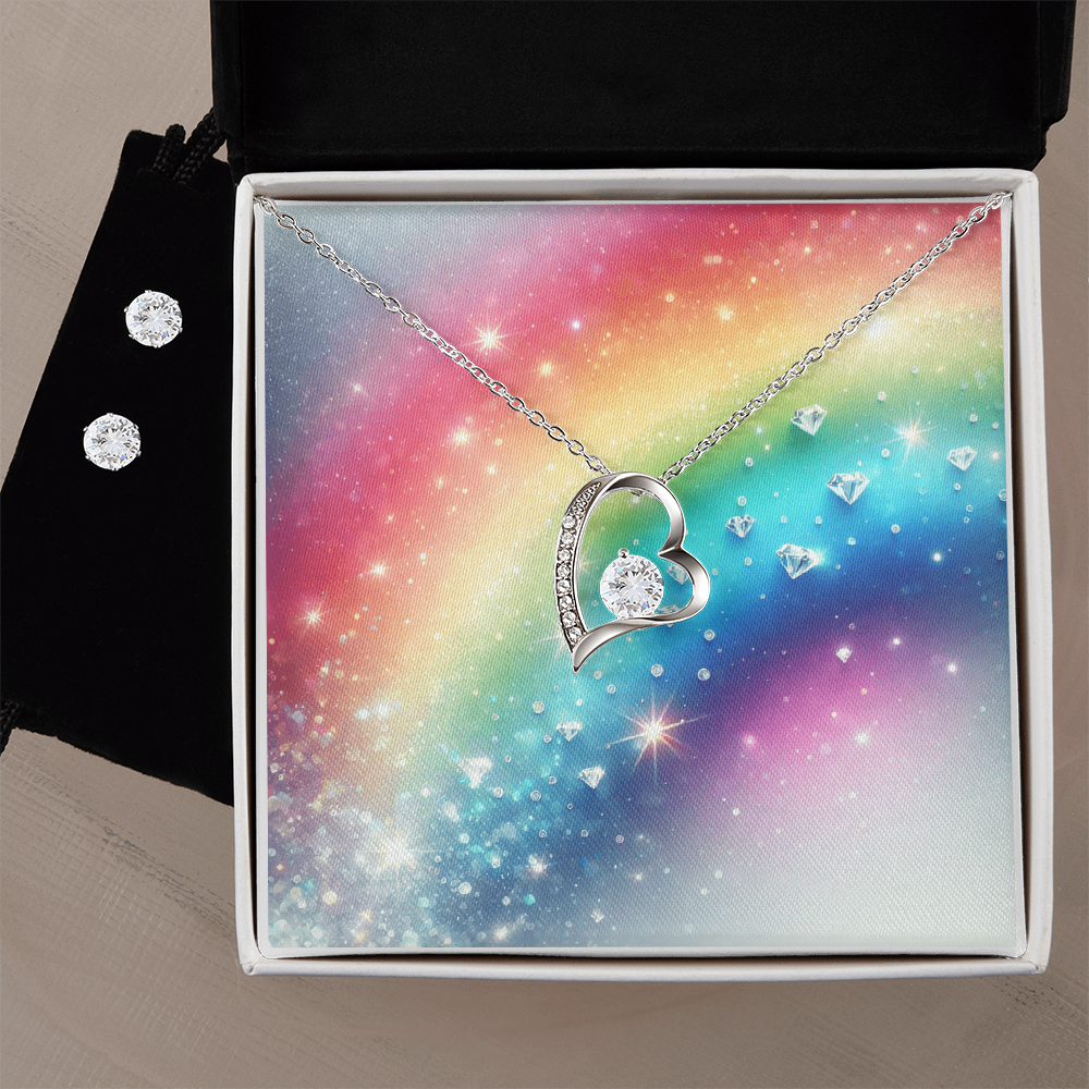 Forever Love Halskette & Ohrring Set