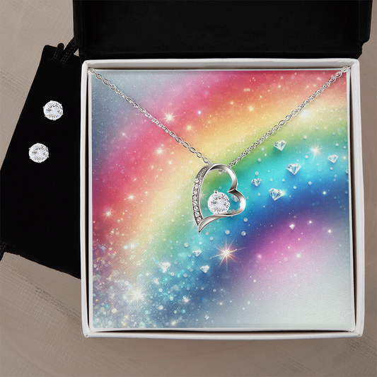 Forever Love Halskette & Ohrring Set