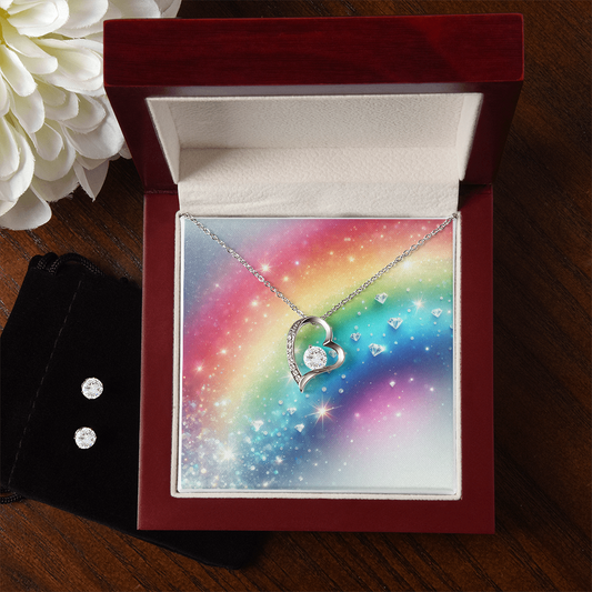 Forever Love Halskette & Ohrring Set