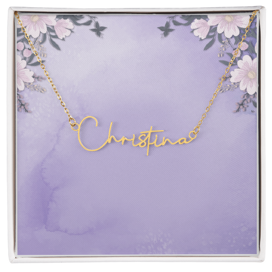 Signature Name Halskette