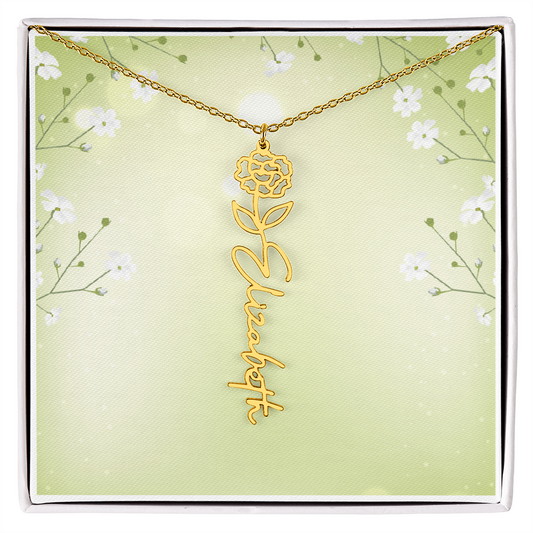 Halskette mit Blumennamen