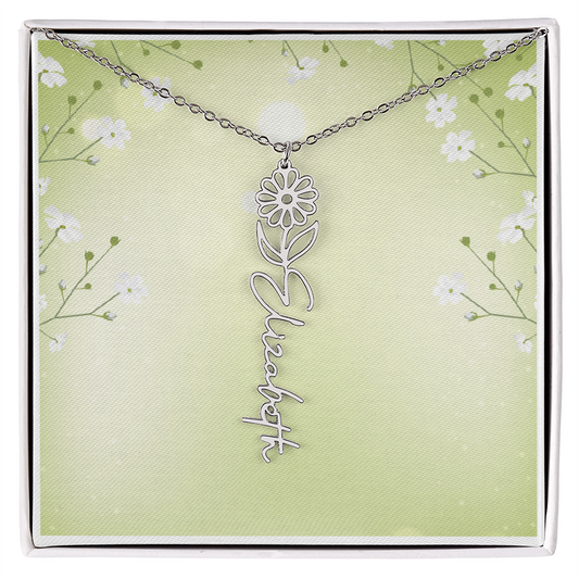 Halskette mit Blumennamen