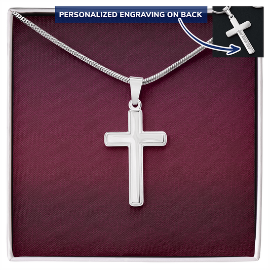 Personalisierte Kreuzkette mit Schlangenkette