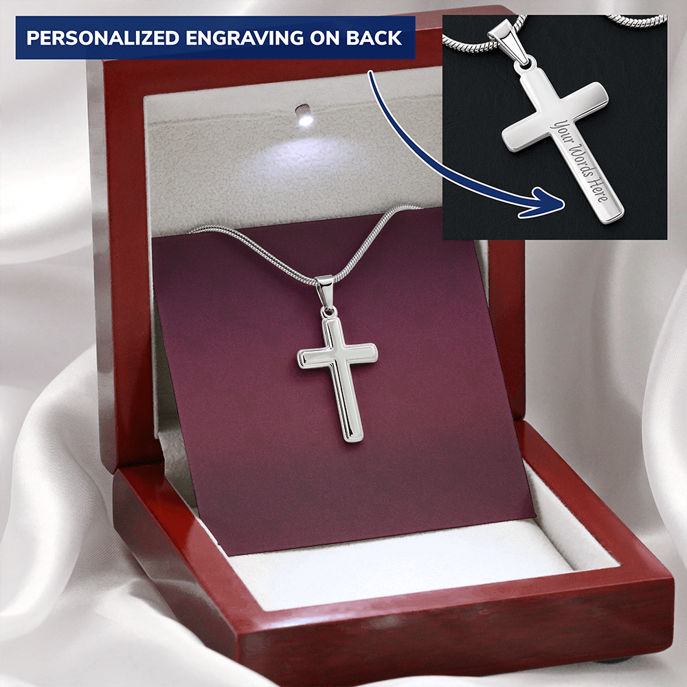 Personalisierte Kreuzkette mit Schlangenkette